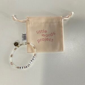 Little Words Project 'Be A Light' Bracelet - White and Gold